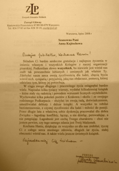 List Marka Wawrzkiewicza